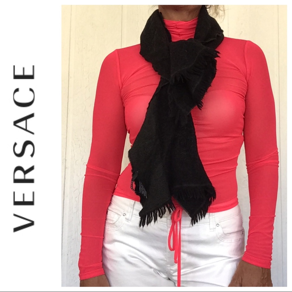 VERSACE UNISEX VINTAGE WOOL SCARF